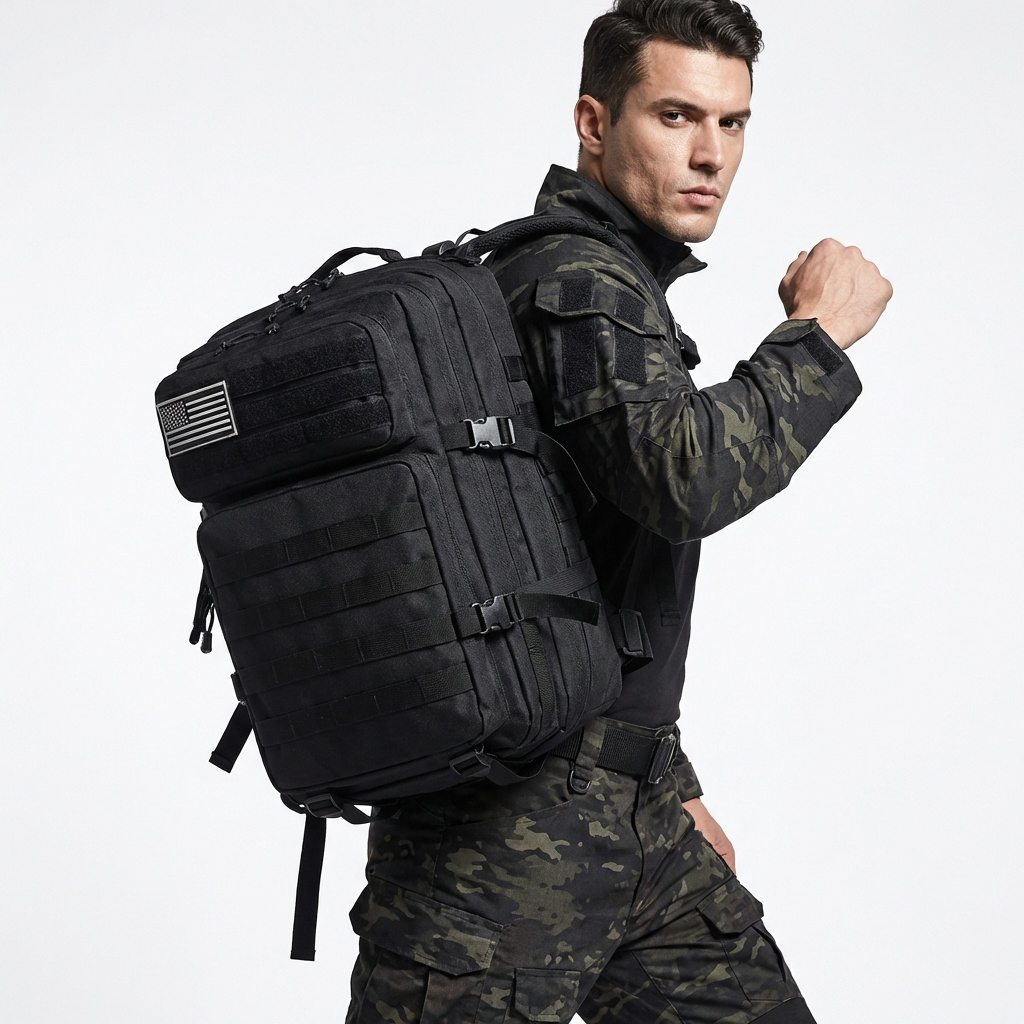 Urban Backpack Tactical - 45L Büyük Boy, Açık Hava Kullanımına