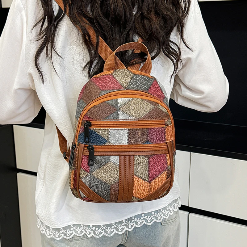 Şık Kadın Patchwork Sırt Çanta - Fashion Backpack Women incelemesi ve fiyatı